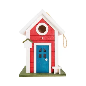 PetBuddy rote Hütte, Vogelhaus, 18 x 15 x 26 cm, Kiefernholz